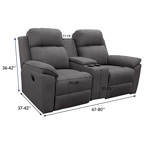 Reclining Loveseat Slipcover with Console, Stretch Furniture Protector