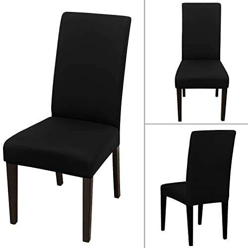 Stretchy Dining Chair Covers Set of 6 - Removable & Washable