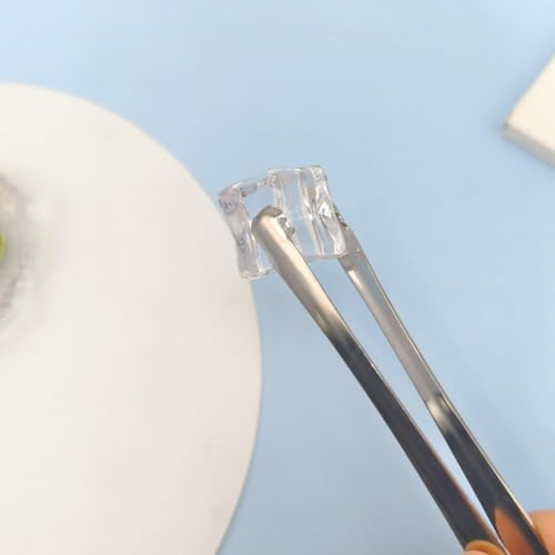 IAXSEE Silver Egg Chalaza Remover Tongs - 2 Pack, Stainless Steel Kitchen Tool for Cooking & Baking