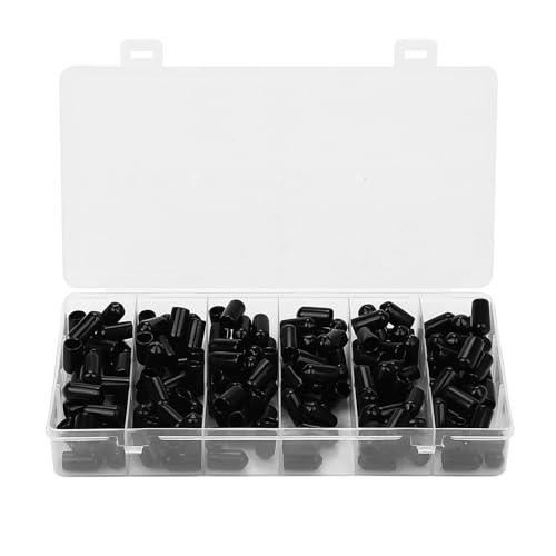 Black Rubber Pour Spout Dust Covers for Liquor & Oil Bottles - 180 Pack