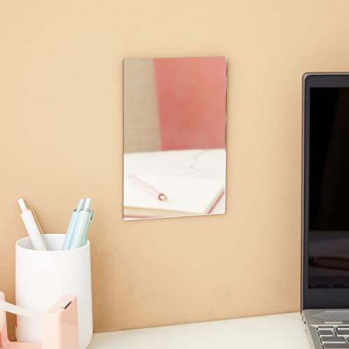 Magnetic Locker Mirror, 4x6 Inch Shatterproof Acrylic Mirror, Set of 2