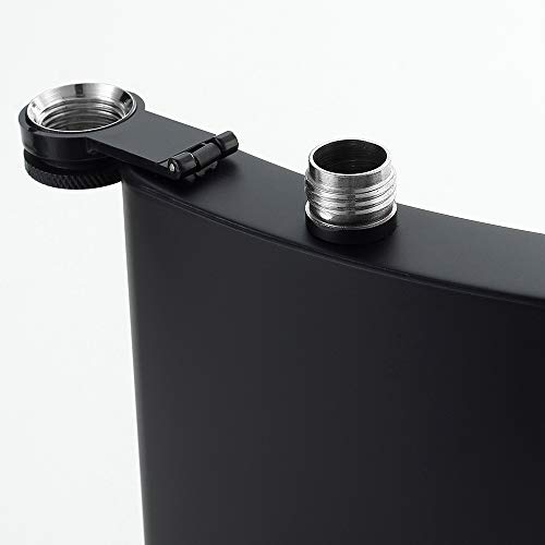 8 Oz Matte Black Stainless Steel Liquor Hip Flask with Funnel - Leakproof Gift Idea