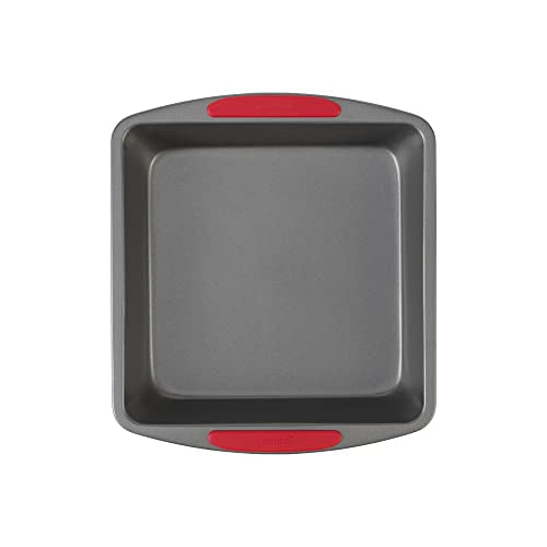 8x8-Inch Square Non-Stick Baking Pan with Silicone Grip Handles