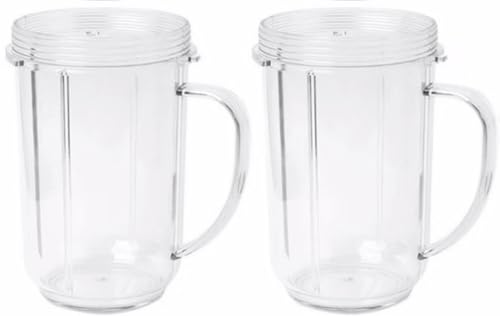 16oz Blender Replacement Cups for 250W Personal Blenders, 2-Pack
