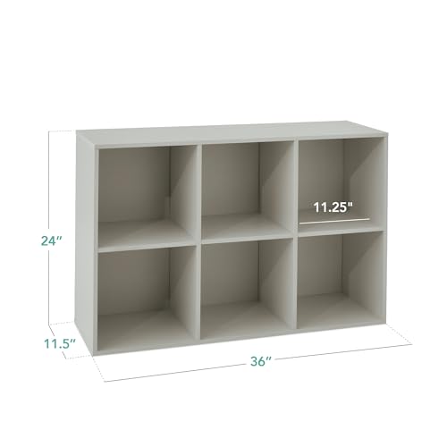 Kids 6-Cube Storage Organizer Bookshelf with Removable Back Panels