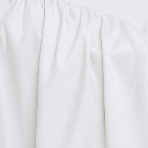 Queen Bed Skirt with 16-Inch Drop - Soft Ruffled Microfiber (Bright White)