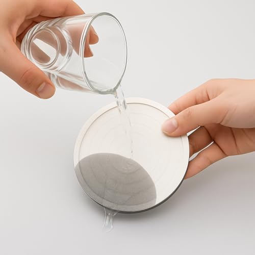 Modern Metal Umbrella Holder with Water-Absorbing Soakstone Tray - Gold