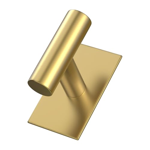 VAEHOLD Heavy Duty Adhesive Wall Towel Hooks Waterproof Stainless Steel Gold 2 Pack