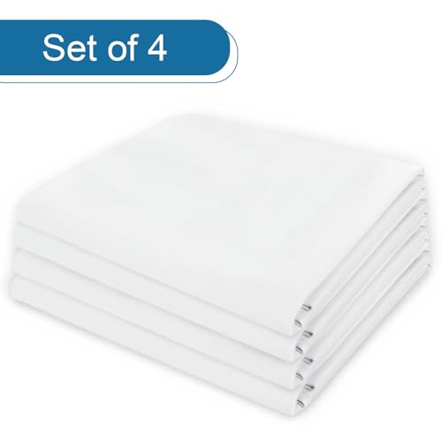 4-Pack Waterproof Pillow Protectors, Standard Size Zippered Pillow Covers