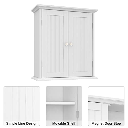 ChooChoo White Over-The-Toilet Bathroom Wall Cabinet - 21.1 x 8.8 Inches