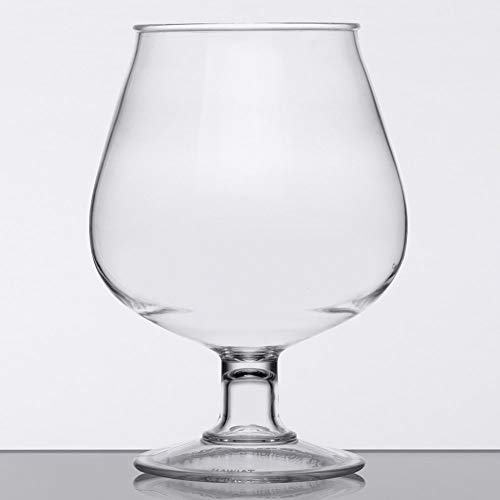 GET 16 oz Clear Plastic Brandy Glasses Set of 4 - Shatterproof, Dishwasher Safe Barware
