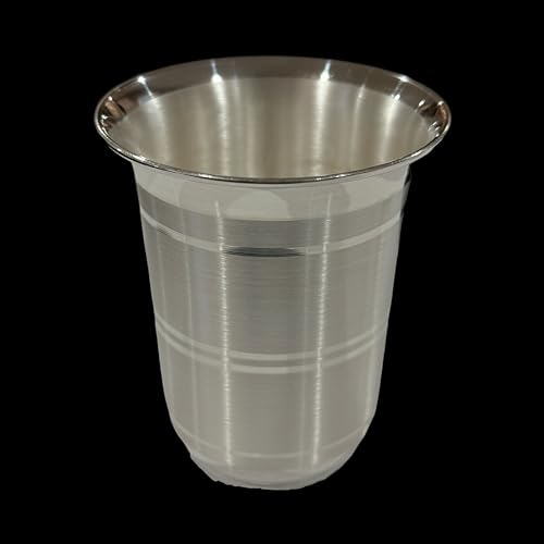 Balaji 999 Pure Silver Glass 3.5 Inch - 8.5 Ounces, Style#01, Hallmarked Silver