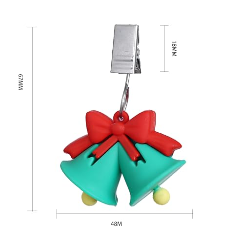 TwoFish Xmas Bell Resin Tablecloth Weights & Clips Set of 4 - Holiday Decor