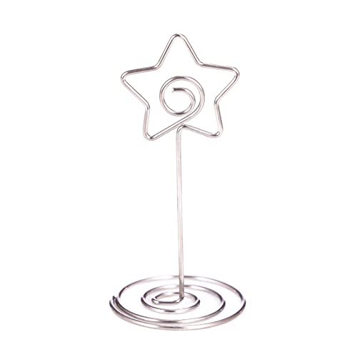 20-Piece Star Shaped Table Number Stands - 3.35-Inch Metal Place Card Holders