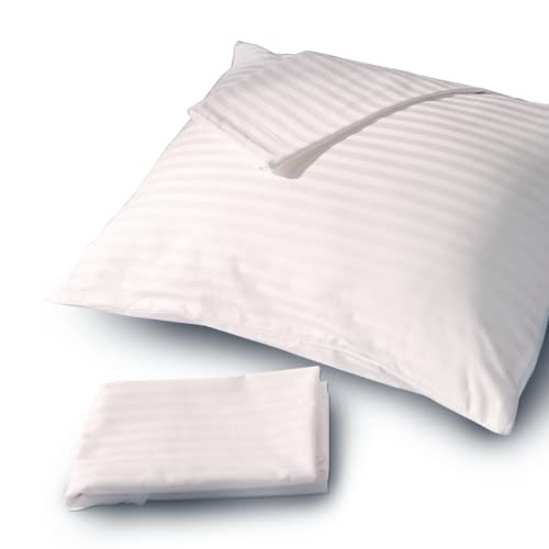 Waterproof Queen Pillow Protectors, 100% Cotton Zippered Covers - 4 Pack