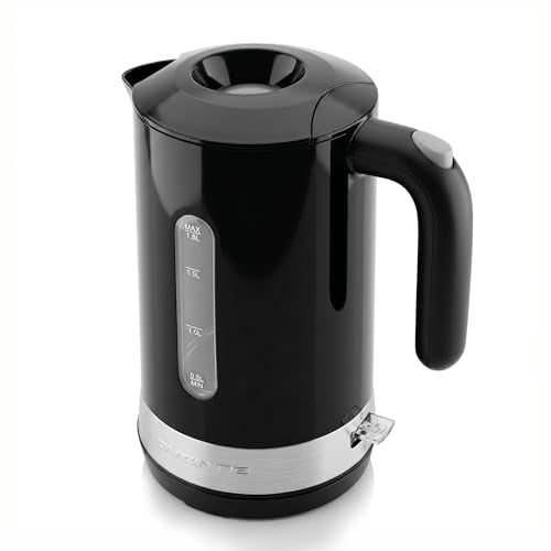 OVENTE 1.8L Electric Tea Kettle Black – Fast Boil, Easy Fill, BPA-Free