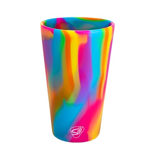 16oz Unbreakable Silicone Pint Glass - BPA-Free Reusable Drinking Cup