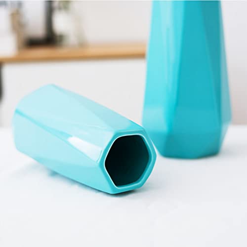 Minimalist Ceramic Flower Vase - 7.4 Inch Modern White Table Decor
