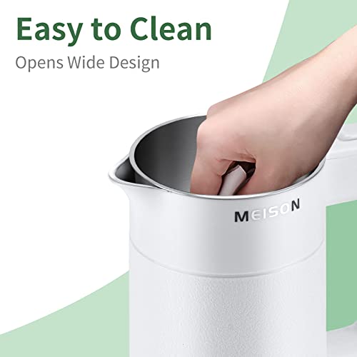 MEISON 0.6L White Electric Travel Kettle Stainless Steel Compact Hot Water Boiler