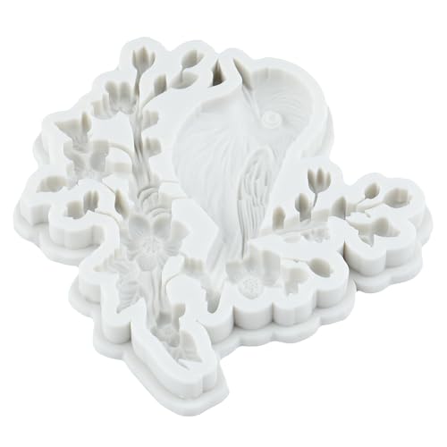 QDMOLDS Bird Flower Branch Silicone Fondant Mold – Style H