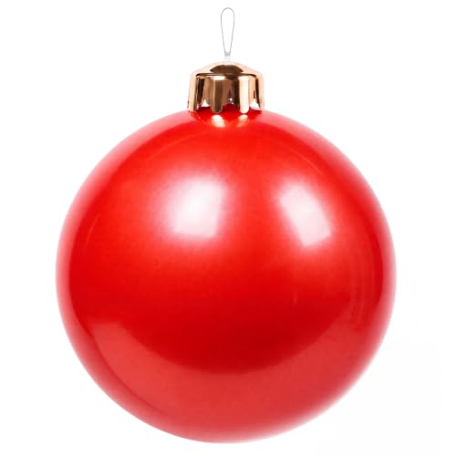 Minetom 25in Red Inflatable Christmas Ornament - Indoor & Outdoor PVC Ball