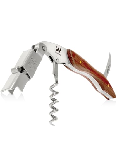 Brown Wood Wine Key for Bar & Wine Lovers - Wellsworth Corkscrew