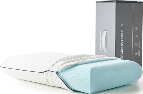WEEKENDER Cooling Gel Memory Foam Pillow - Standard Size, Medium Firm