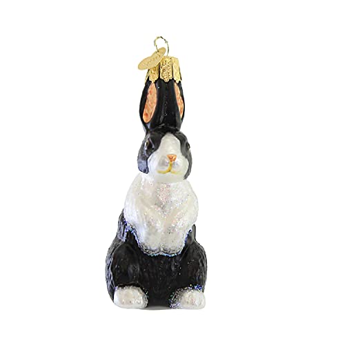 Old World Christmas 3.75in Dutch Rabbit Glass Ornament - Hand-Painted Holiday Decor