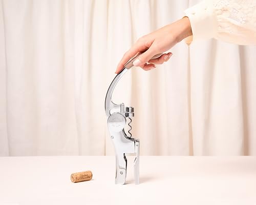 L'Atelier du Vin Oeno Motion Wood & Chrome Lever Corkscrew - Luxury Wine Opener with Gift Box