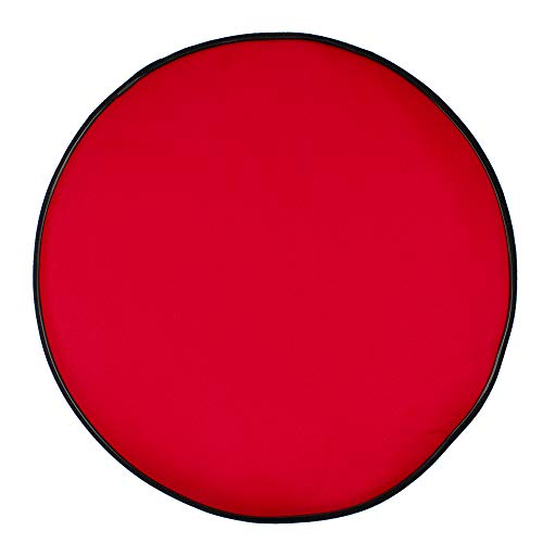 22-Inch Christmas Tree Floor Protector Mat - Red & Black Non-Slip