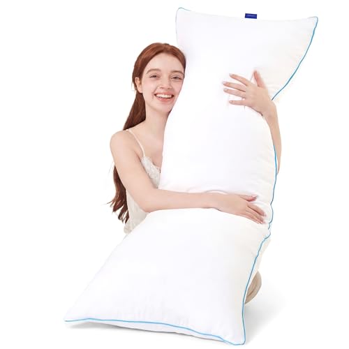 Full Body Pillow Insert - Adjustable Long Bed Pillow for Support
