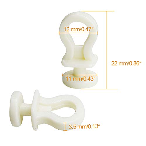 50 Pcs Plastic Curtain Track Rollers - Smooth Glider Track Carriers