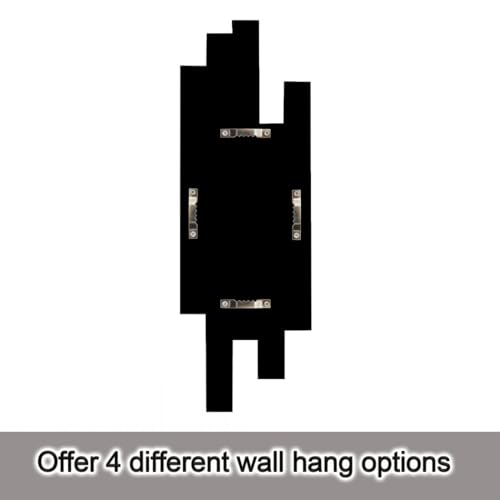 Set of 4 Beveled Wall Mirrors - 24x8 Inch Decorative Silver Glass Panels