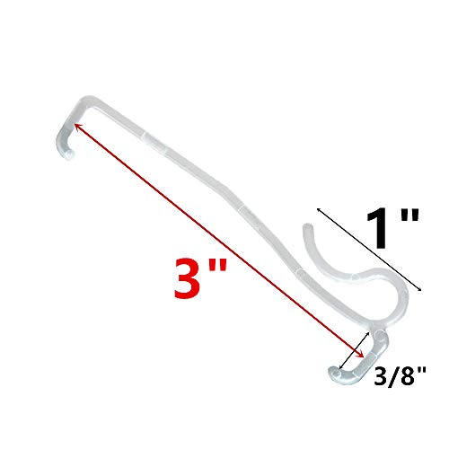 3-Inch Clear Plastic Valance Clips for Horizontal Blinds, 6-Pack