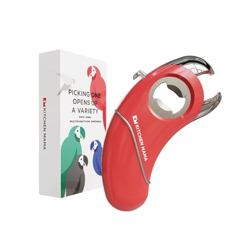 Kitchen Mama Epic One Multifunction Jar & Bottle Opener - Red