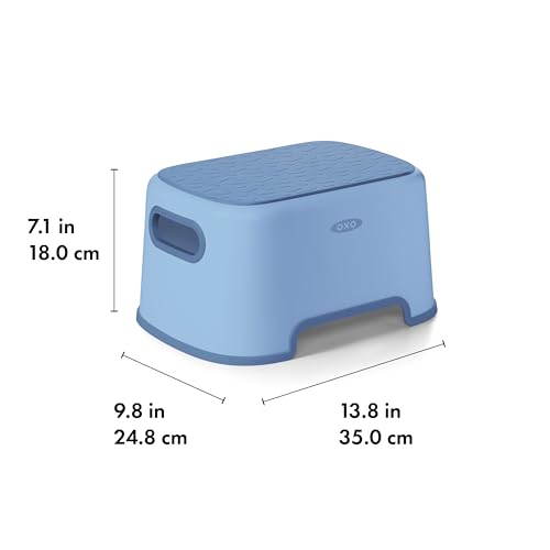 Non-Slip Toddler Step Stool for Bathroom and Kitchen, 7-Inch Height