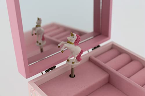 Unicorn Musical Jewelry Box with Necklace and Bracelet Set for Girls