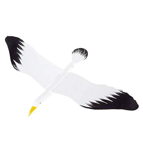 18-Inch Wooden Flying Seagull Mobile Kinetic Hanging Sculpture Art Decor