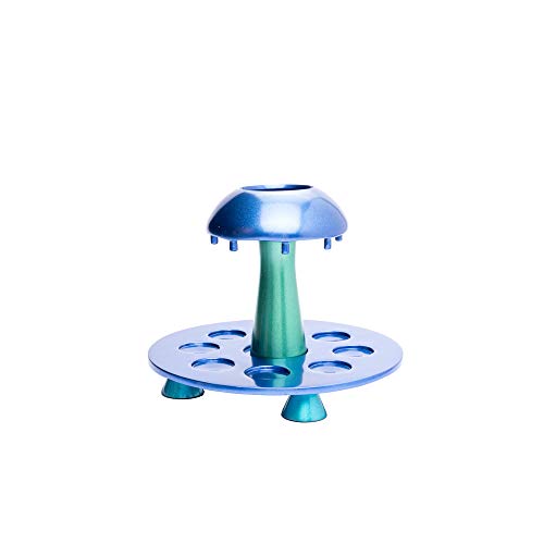Colorful Anodized Aluminum Kiddush Fountain Set with 8 Cups