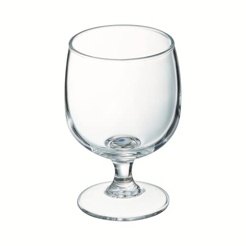 Tempered Glass Stemware Set, 25cl Footed Glasses - 6 Piece Collection