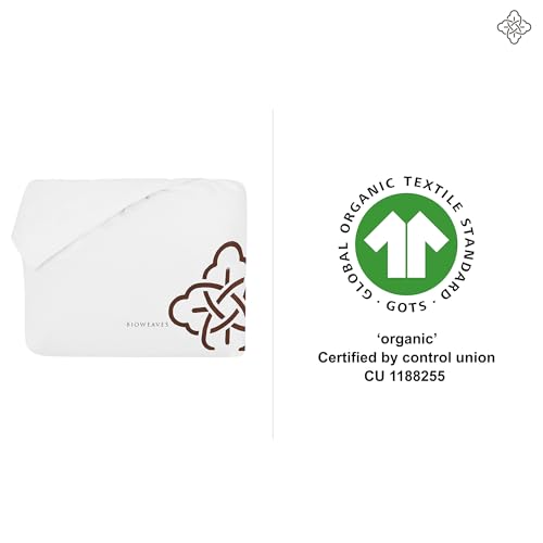 Organic Cotton Mattress Pad Cover - GOTS Certified King Size, 20-Inch Deep Pocket