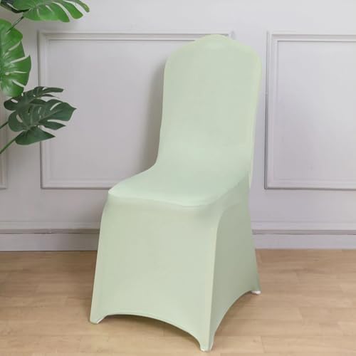 10 Pack Sage Green Spandex Chair Covers - Banquet & Wedding Slipcovers
