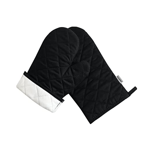 4-Piece Heat Resistant Oven Mitts and Pot Holders Set - Extra Thick Cotton