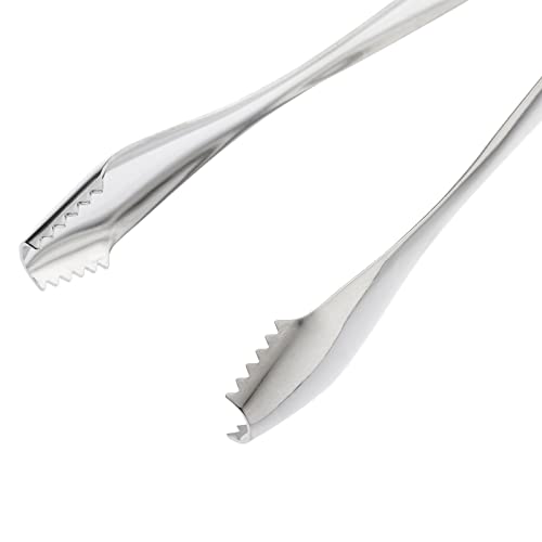 Barfly Ice Tong 7.1 Inch Stainless Steel Barware Tongs - Ergonomic Ice Handling Tool