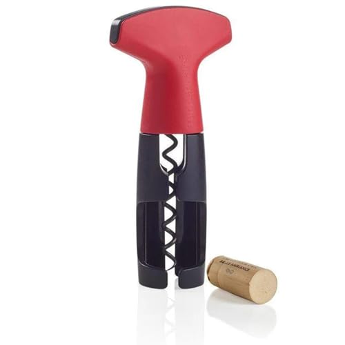 Tupperware Red Corkscrew - Stainless Steel Handheld Wine Opener