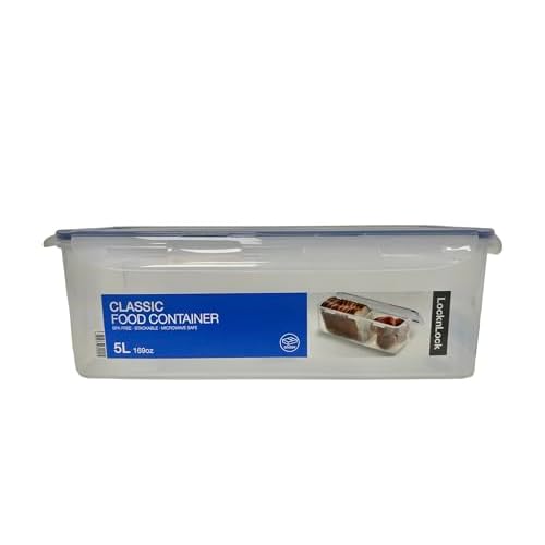 LOCK & LOCK Easy Essentials Food Storage lids/Airtight containers, BPA Free, Bread Box-21.1 Cup, Clear