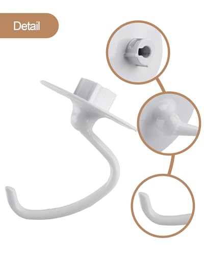 Coated C-Shaped Dough Hook Attachment for 4.5–5 Quart Tilt-Head Stand Mixers