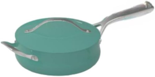 Cuisinart 12-Piece Ceramic Cookware Set - Nonstick Pots & Pans for Even Heat Cooking | Teal Finish