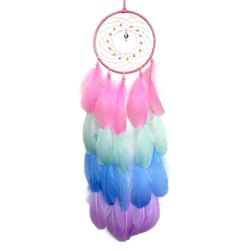 Handmade Colorful Feather Dream Catcher Wall Hanging Home Decor
