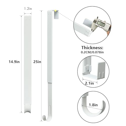 Adjustable Over the Door Wreath Hanger (14.9-25") - 20 lb Heavy Duty Metal Hook